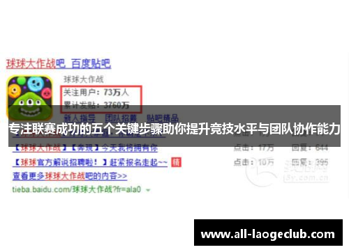 专注联赛成功的五个关键步骤助你提升竞技水平与团队协作能力